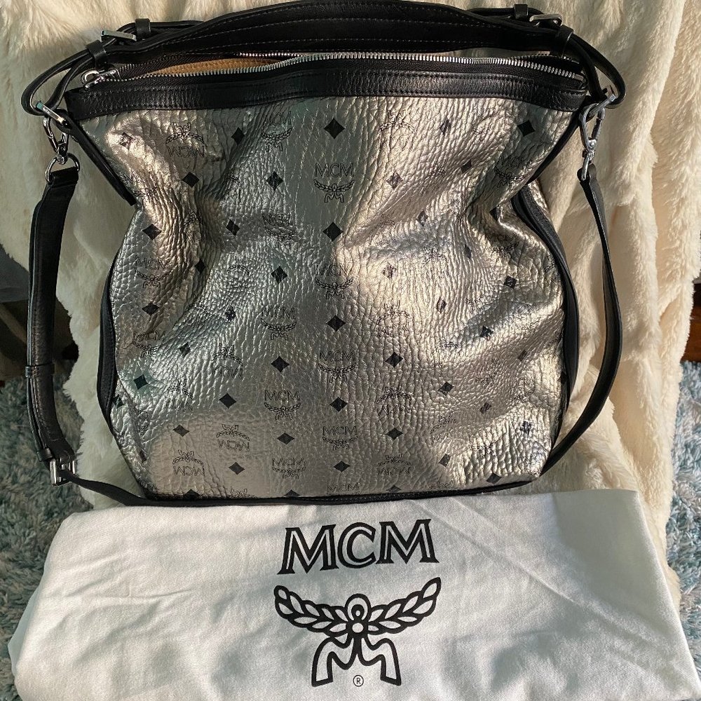 Silver MCM Tote